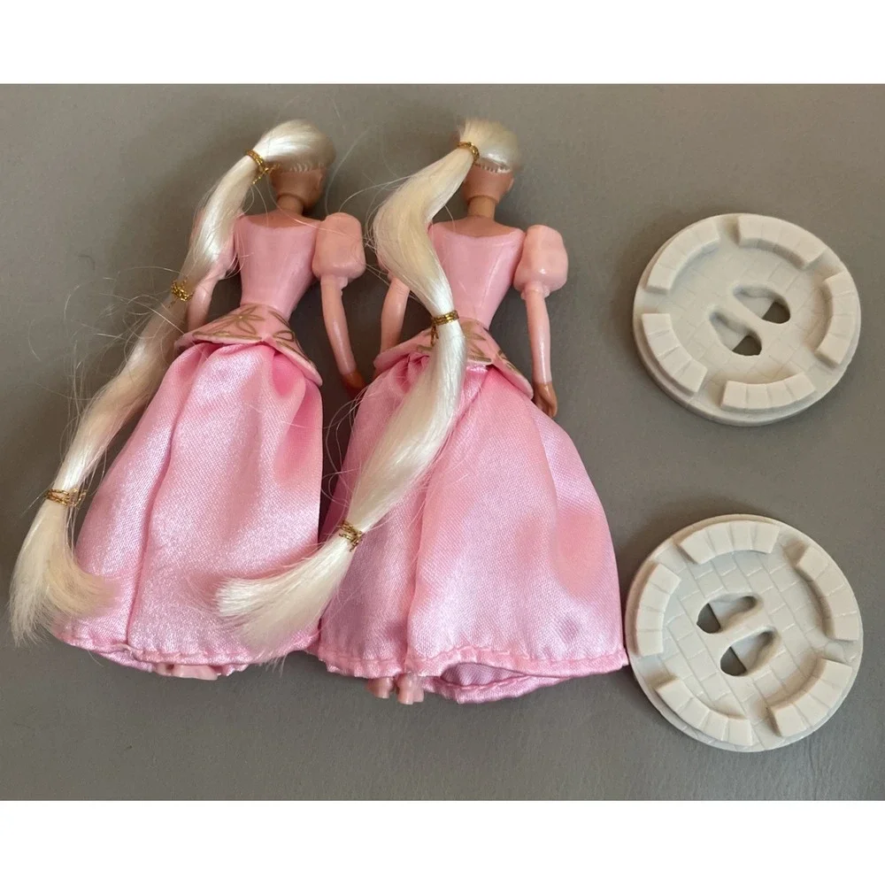Vintage Lot of 2 McDonald's 1996 Barbie Rapunzel #2 Toy Complete No Bag